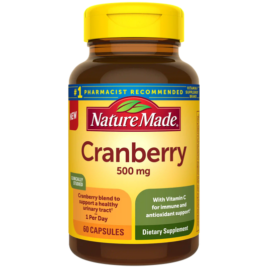 Cranberry Capsules 500 Mg With Vitamin C