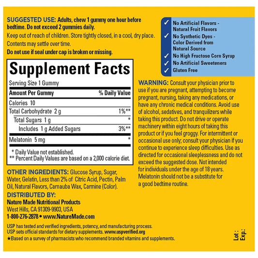 5 mg Melatonin Extra Strength Gummies