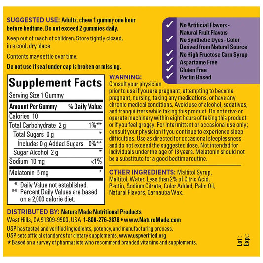 Zero Sugar‡ Melatonin Extra Strength 5 Mg Gummies