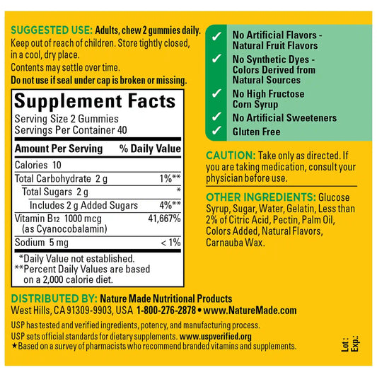 Energy B12 1000 mcg Gummies