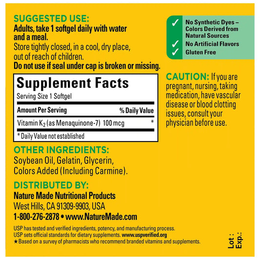 Vitamin K2 100 mcg Softgels