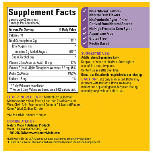 Zero Sugar‡ Hair Skin Nails Gummies