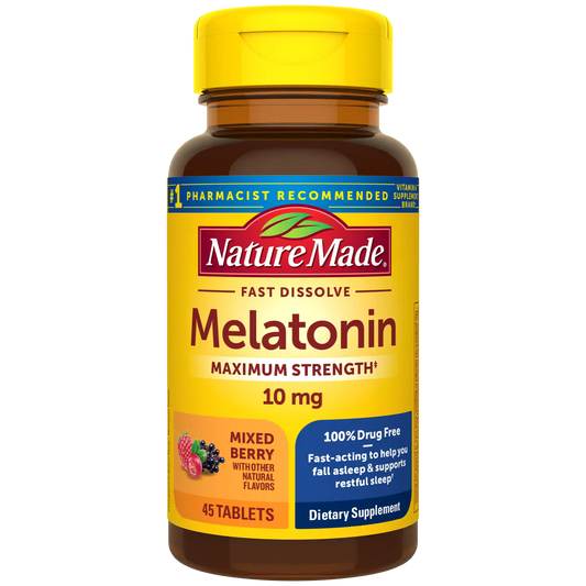 Fast Dissolve Melatonin Maximum Strength‡ 10 mg Tablets