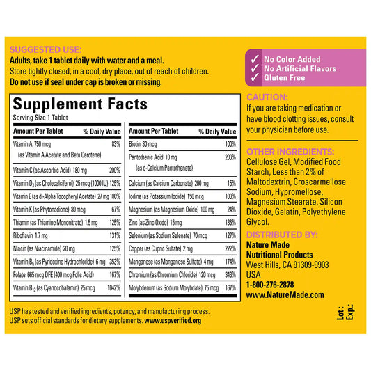 Women's Multivitamin 50+ Tablets