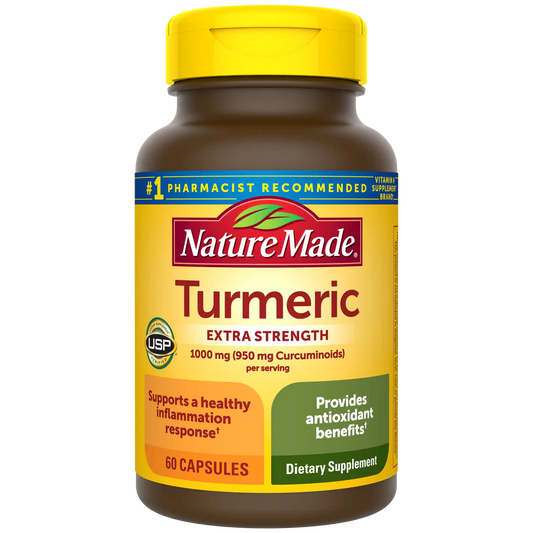 Turmeric Extra Strength 1000 mg (950 mg Curcuminoids) Per Serving Capsules
