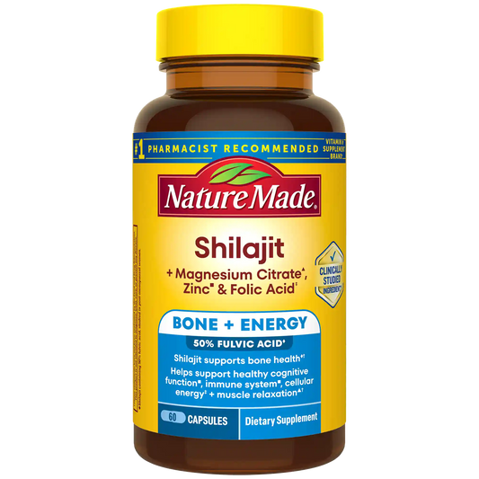 Shilajit + Magnesium Citrate, Zinc & Folic Acid Capsules