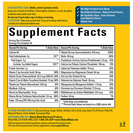 Advanced Multivitamin 50+ For Him Gummies