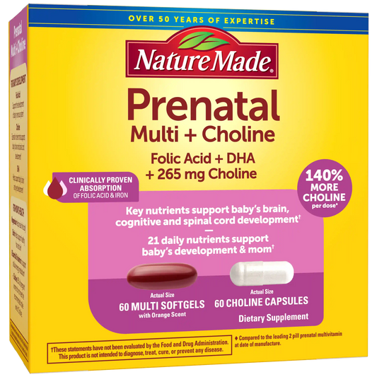 Prenatal Multivitamins Softgels + Choline Capsules