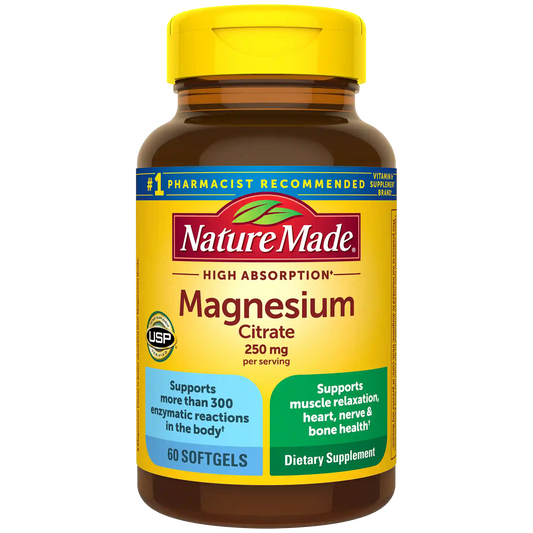 High Absorption Magnesium Citrate 250 mg Softgels