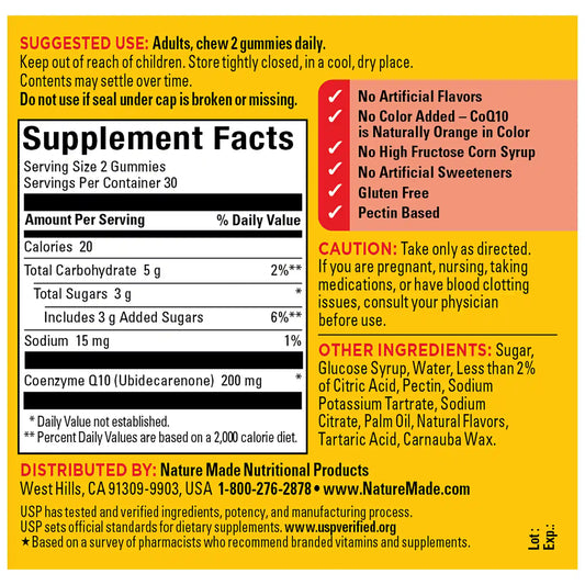 CoQ10 Gummies 200 mg Per Serving