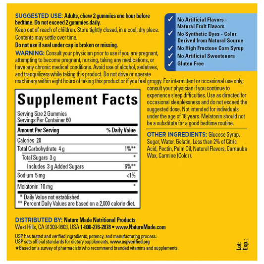 10 Mg Melatonin Gummies Maximum Strength Dosage‡