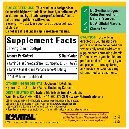 Vitamin D3 + K2 Softgels