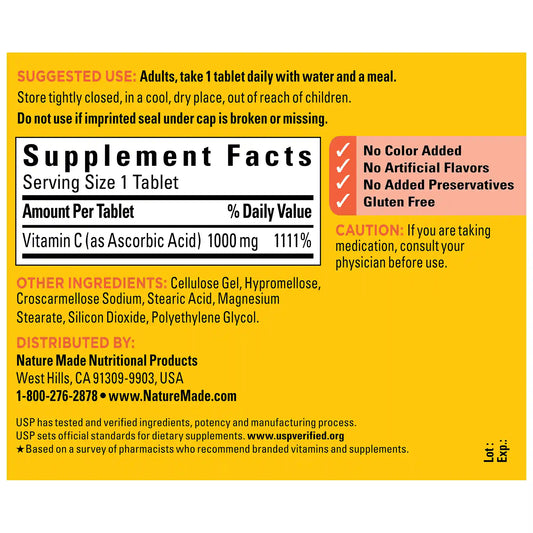 Vitamin C Extra Strength 1000 mg Tablets