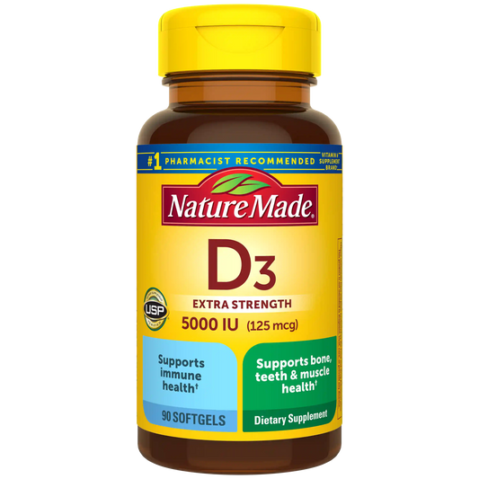 Vitamin D3 Extra Strength 5000 IU (125 mcg) Softgels