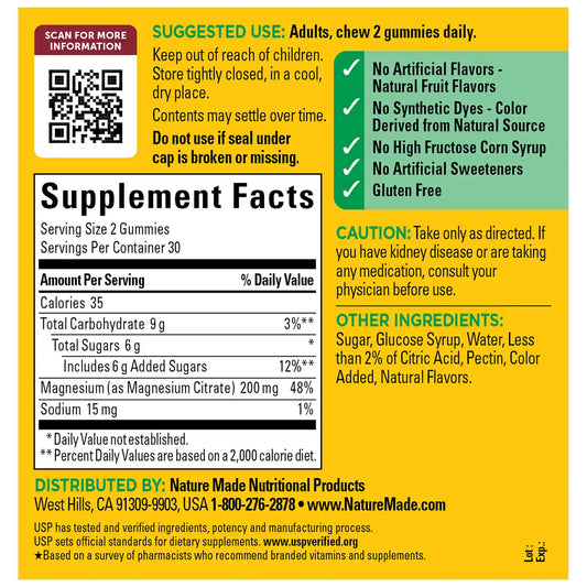 High Absorption Magnesium Citrate Gummies