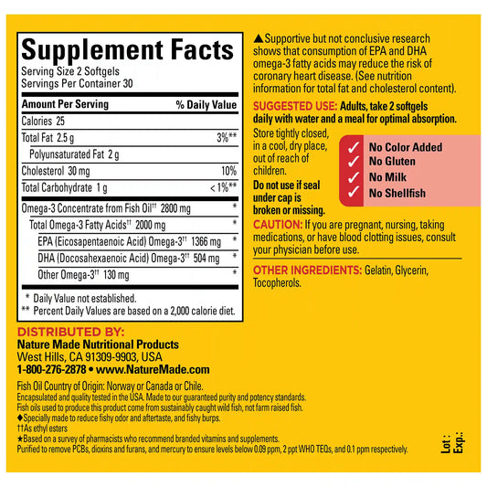 Extra Strength Omega-3†† From Fish Oil Softgels 2800 mg