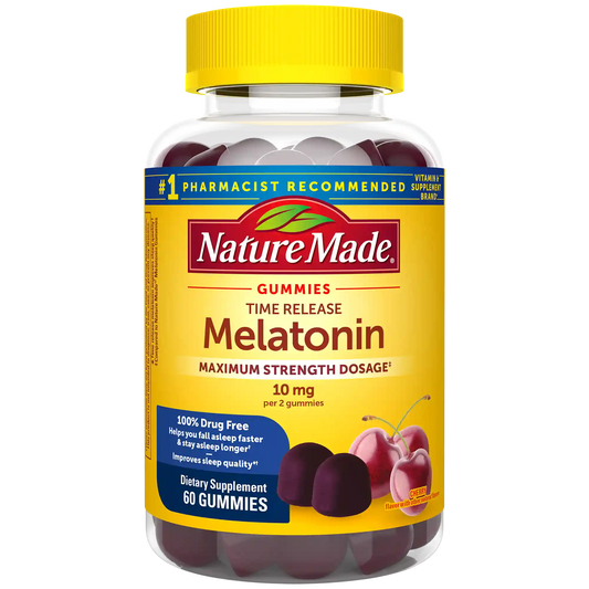 Time Release Melatonin Gummies Maximum Strength Dosage‡ 10 mg Per Serving