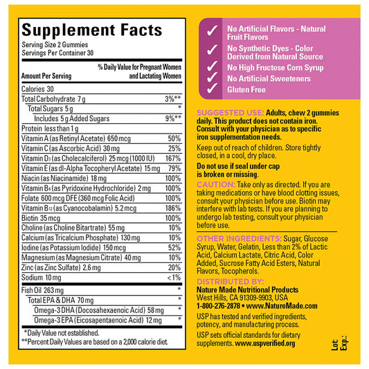 Prenatal Folic Acid + DHA + Choline Gummies