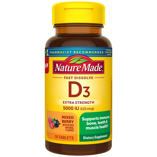 Vitamin D3 5000 IU (125 mcg) Fast Dissolve Tablets