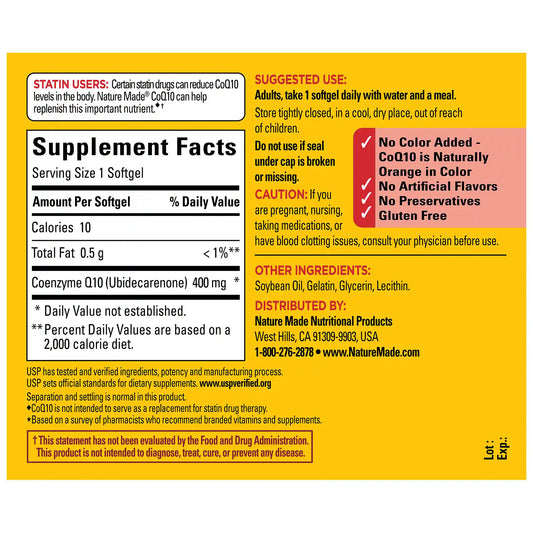 CoQ10 Extra Strength 400 mg Softgels