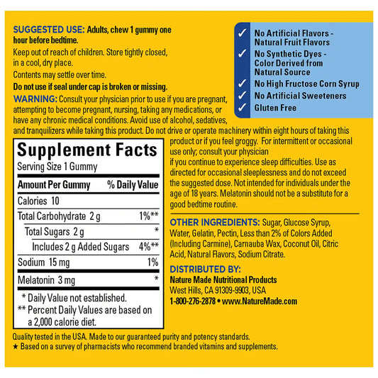 Melatonin Time Release 3 mg Gummies