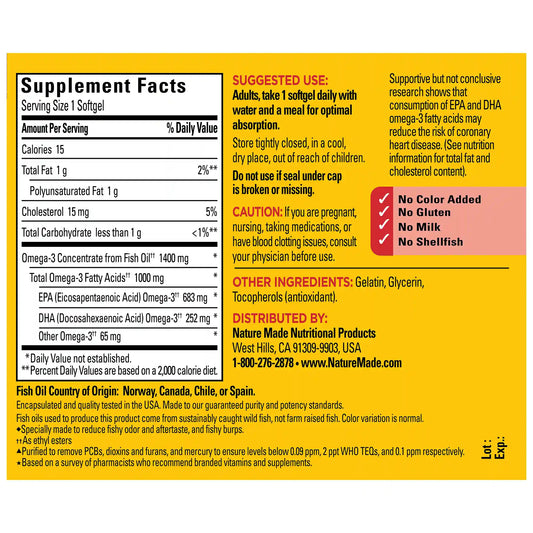 Ultra Omega-3†† from Fish Oil 1400 mg Softgels, Burp-Less♦